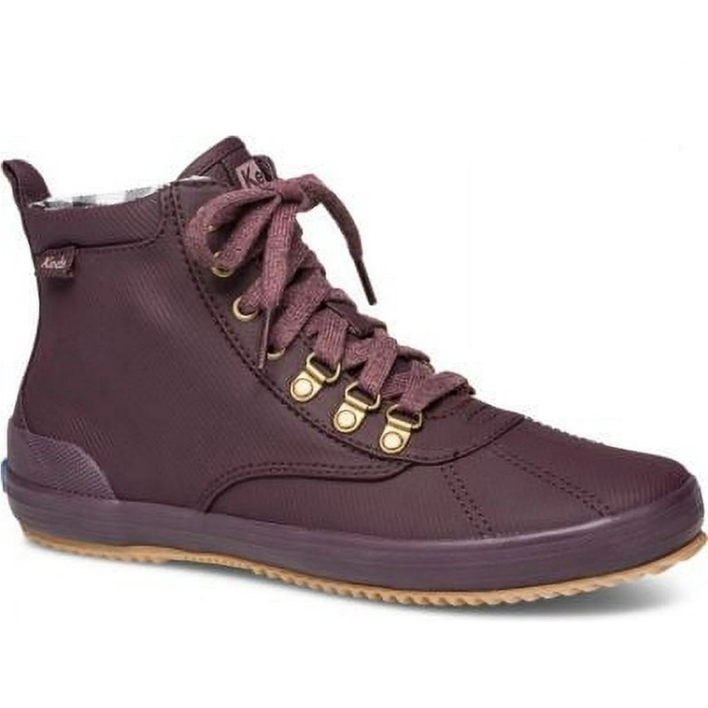 Keds Women's Lace-Up Scout Boots in Burgundy